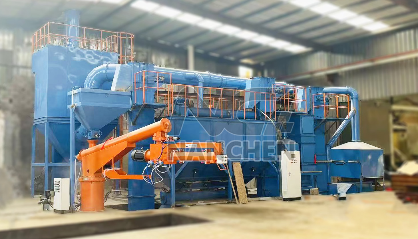 Resin sand regeneration line
