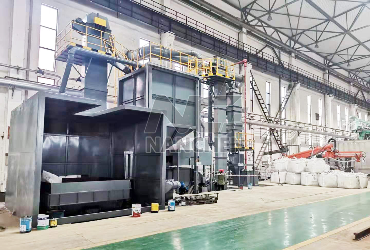 Resin sand regeneration line