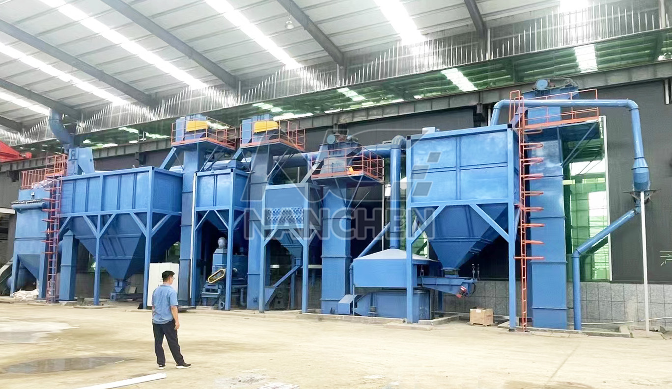 Resin sand regeneration line