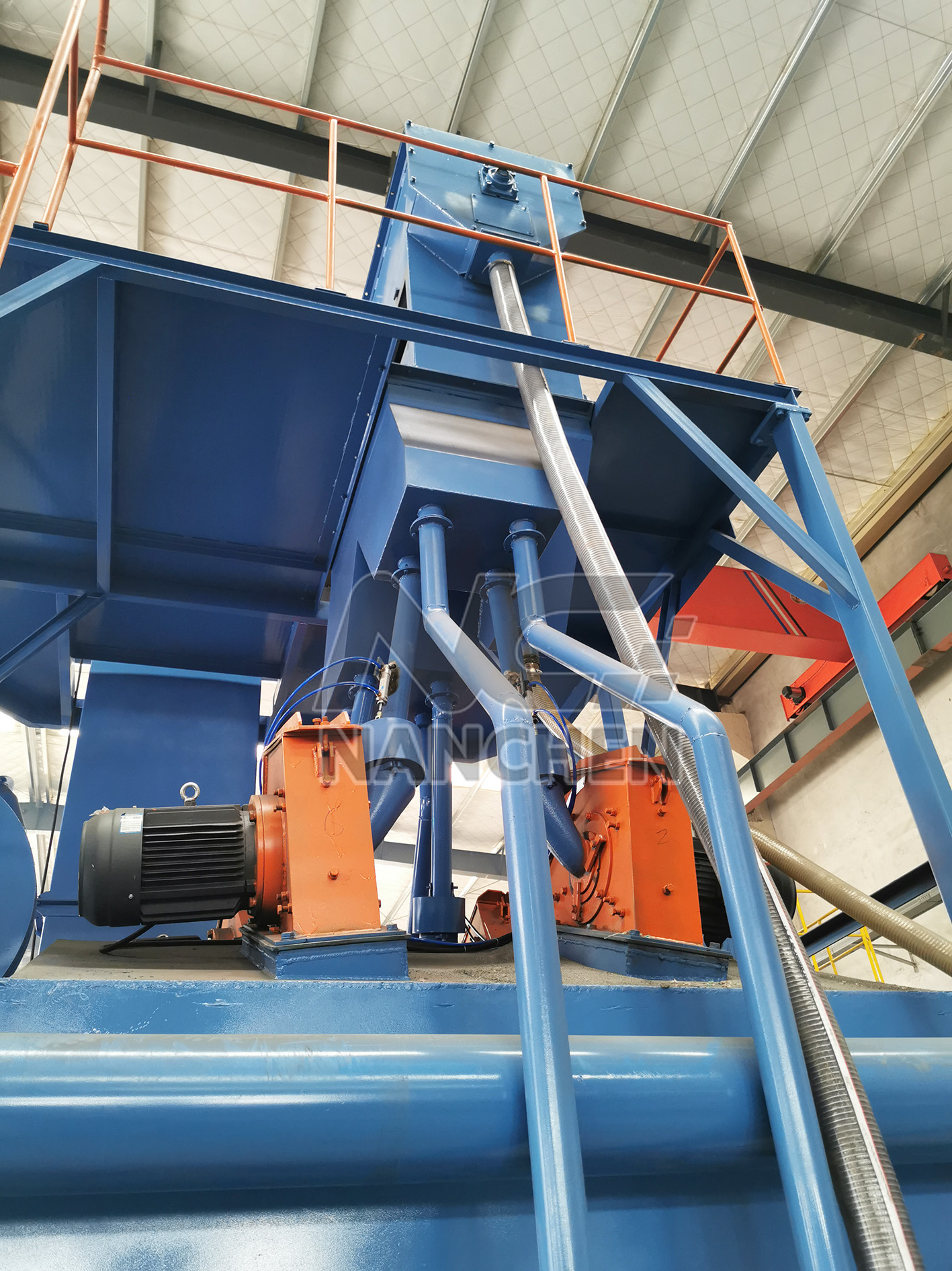 QWD series mesh belt shot blasting  machine
