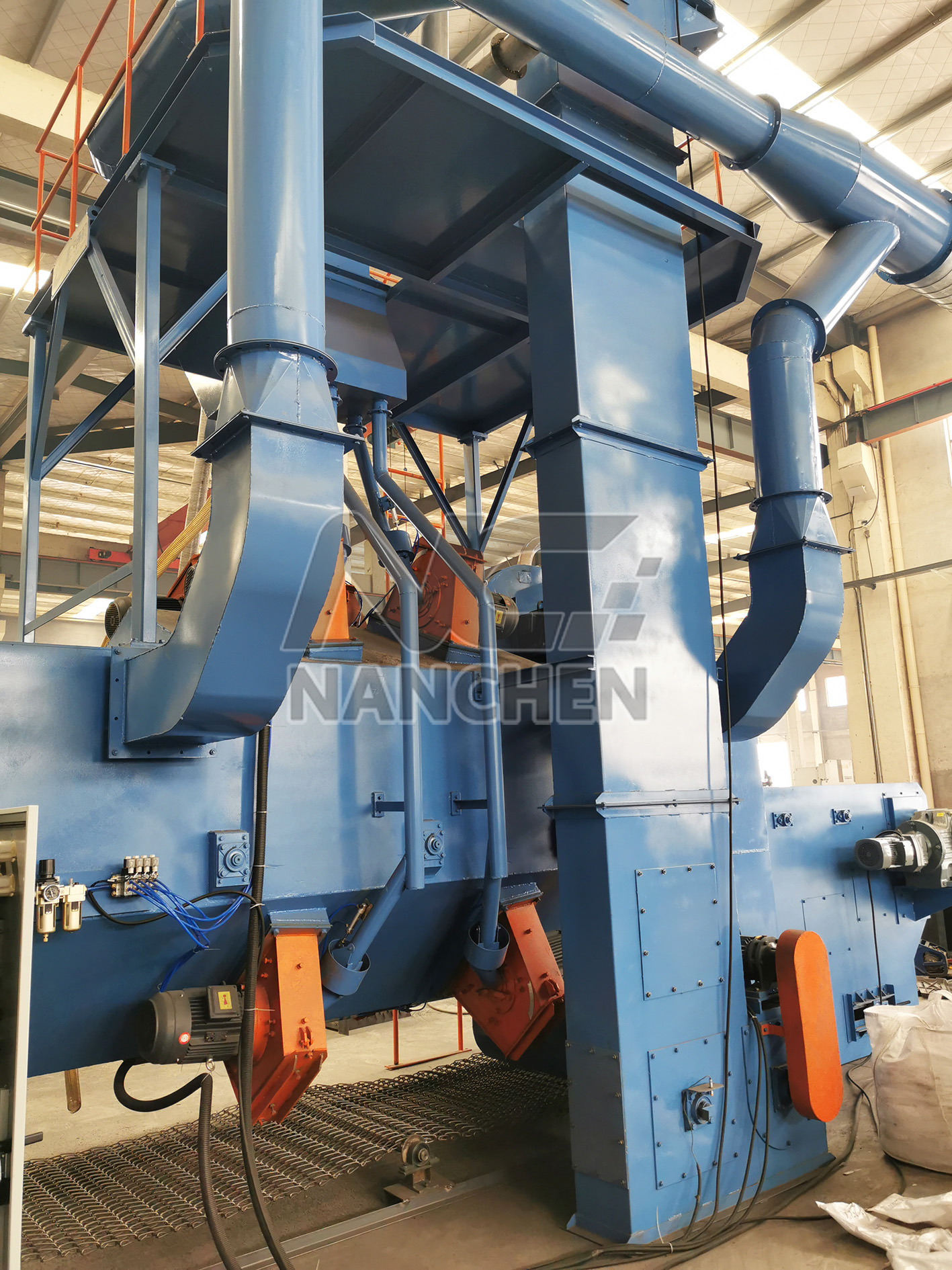 QWD series mesh belt shot blasting  machine