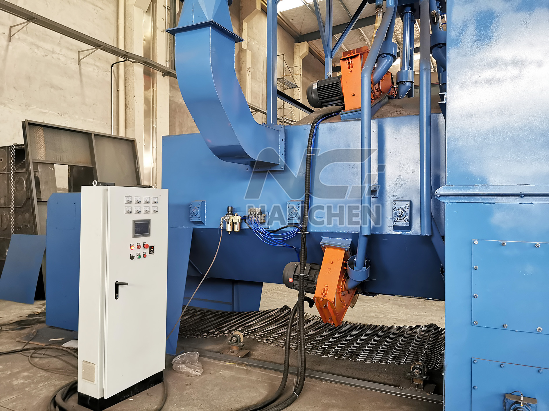 QWD series mesh belt shot blasting  machine