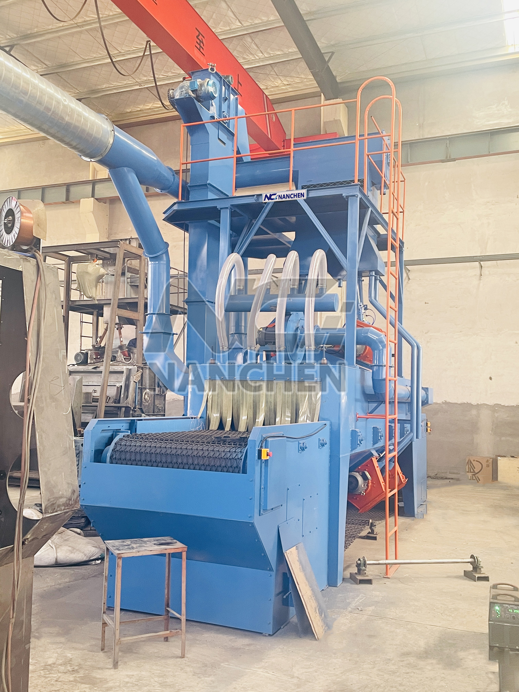 QWD series mesh belt shot blasting  machine